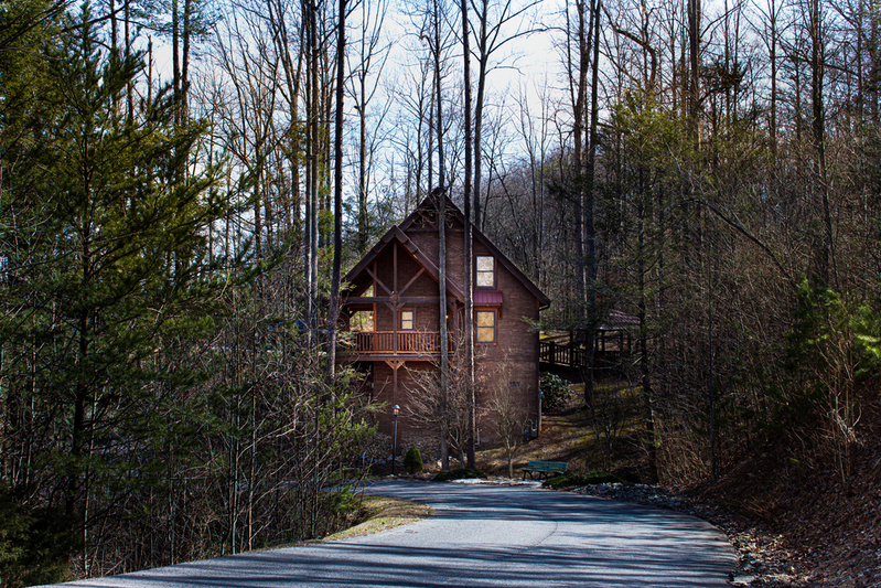 secluded cabin in the woods near Gatlinburg TN