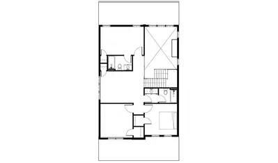 Floor plan of the 5 bedroom upper level floor plan