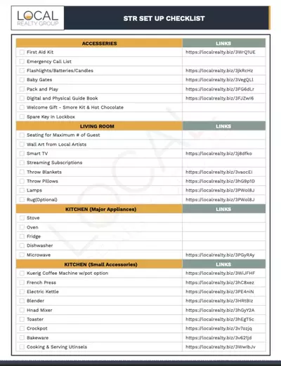 STR set up checklist