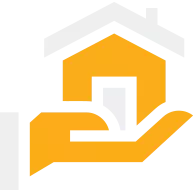 hand holding house