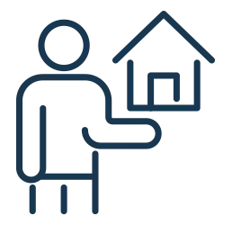 person holding house