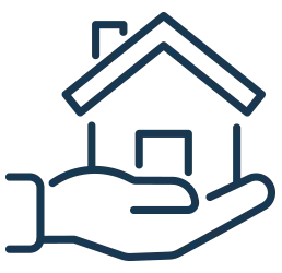 hand holding house