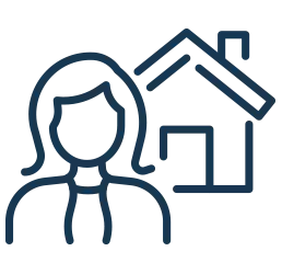 realtor in front of house