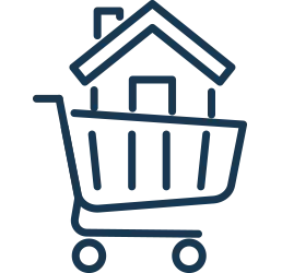 house in shopping cart
