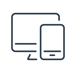mobile phone in front of desktop