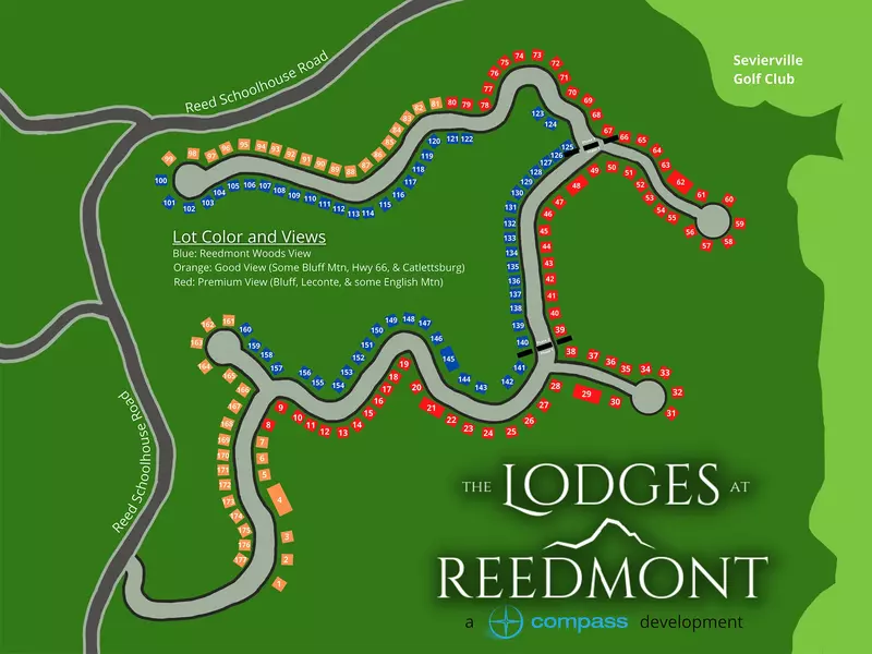 The Lodges at Reedmont lot map